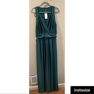 Emerald Green Maxi Formal dress